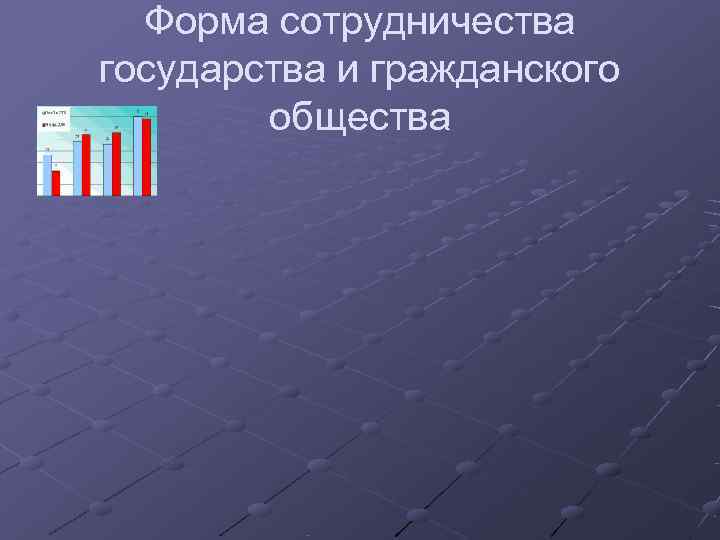  Форма сотрудничества государства и гражданского   общества 