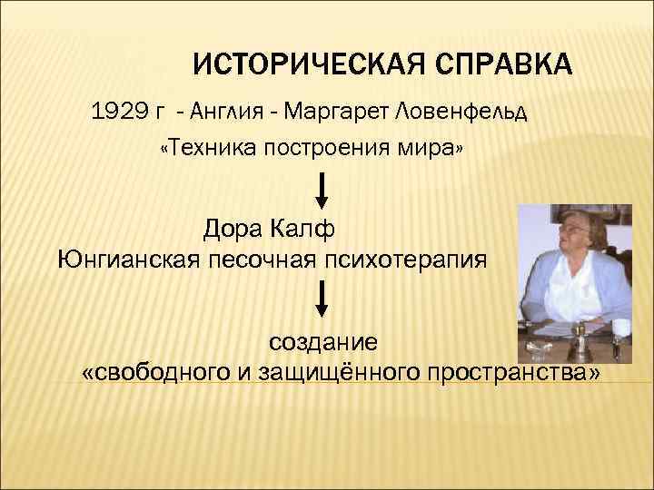 ИСТОРИЧЕСКАЯ СПРАВКА 1929 г - Англия - Маргарет Ловенфельд «Техника построения мира» Дора Калф