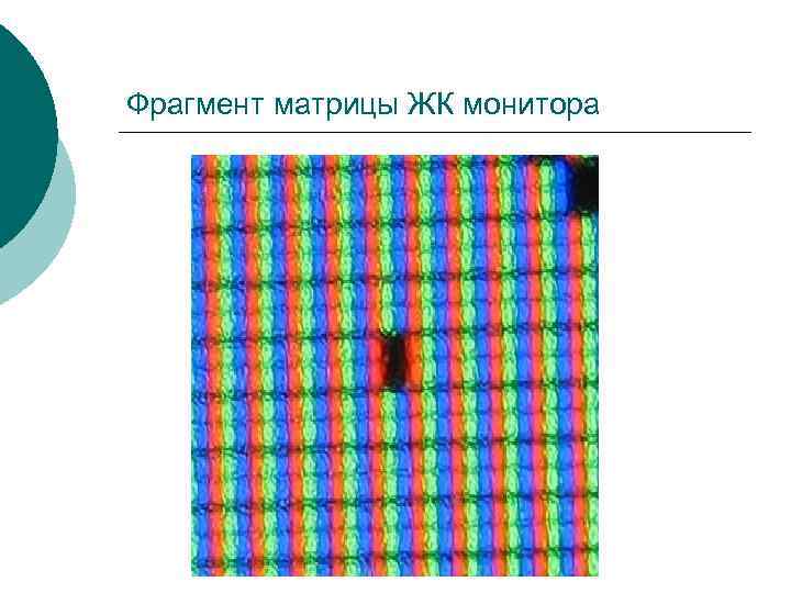 Фрагмент матрицы ЖК монитора Фрагмент матрицы ЖК монитора