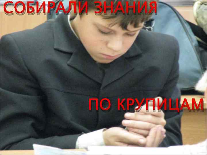 СОБИРАЛИ ЗНАНИЯ ПО КРУПИЦАМ 