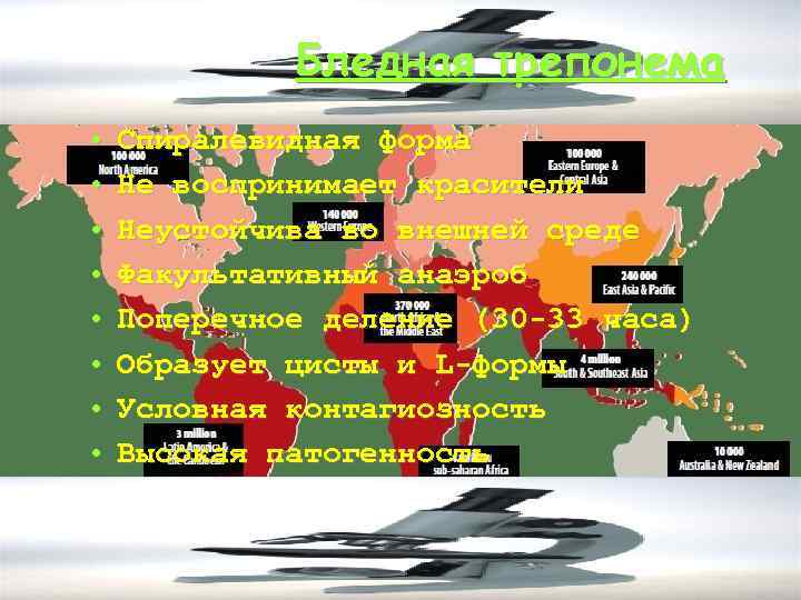    Бледная трепонема •  Спиралевидная форма •  Не воспринимает красители