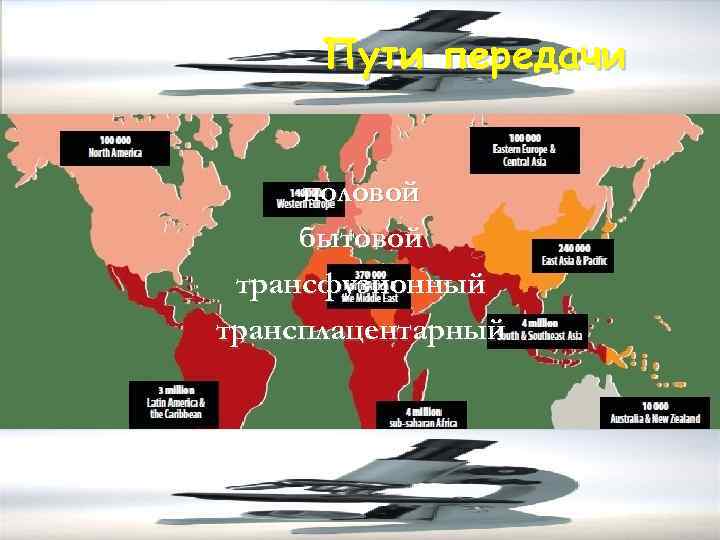  Пути передачи  половой бытовой трансфузионный трансплацентарный 