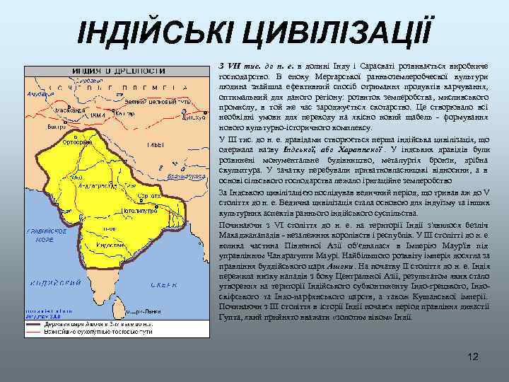 ІНДІЙСЬКІ ЦИВІЛІЗАЦІЇ   З VII тис. до н. е. в долині Інду і