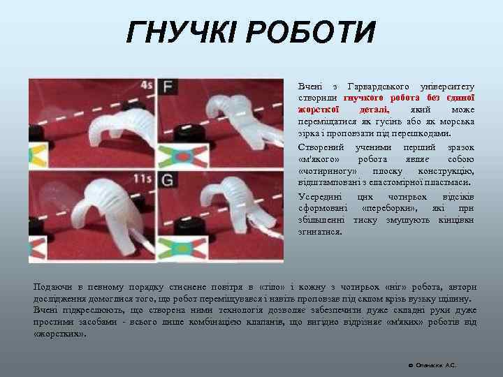 ГНУЧКІ РОБОТИ Вчені з Гарвардського університету створили гнучкого робота без єдиної жорсткої деталі, який