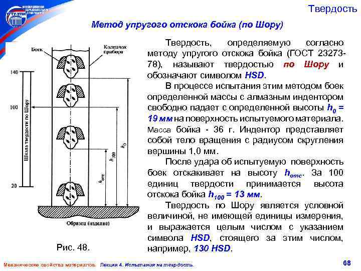 Твердость по шору обозначение на чертеже