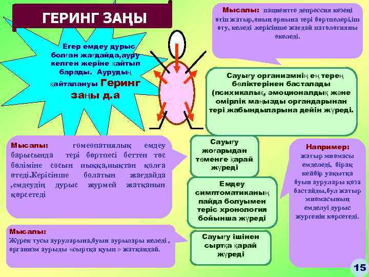 ГЕРИНГ ЗАҢЫ Егер емдеу дурыс болған жағдайда, ауру келген жеріне қайтып барады. Аурудың Геринг