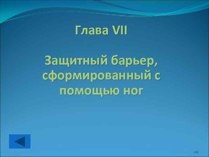 Глава VII Защитный барьер, сформированный с помощью ног 109 