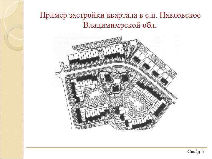 Пример застройки квартала в с. п. Павловское Владимимрской обл. Слайд 5 