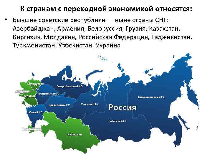 Карта россии и страны снг