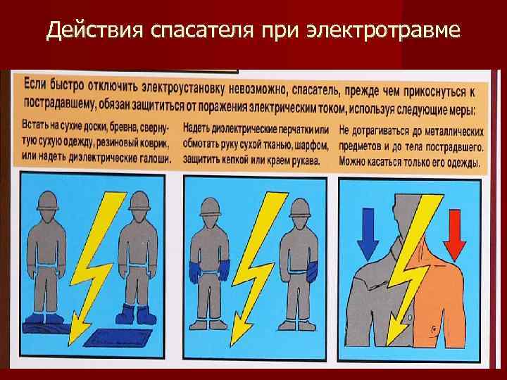Действия спасателя при электротравме 