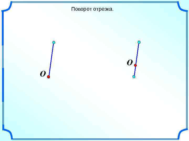 Поворот отрезка. O O 