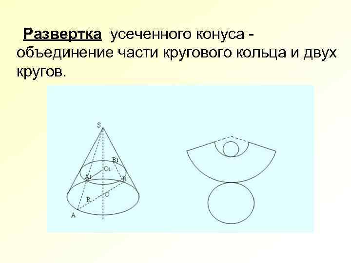 Чертеж усеченного конуса онлайн