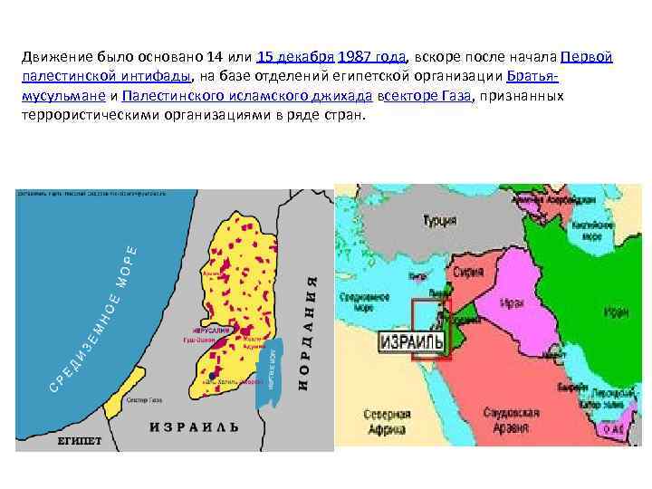 Движение было основано 14 или 15 декабря 1987 года, вскоре после начала Первой палестинской