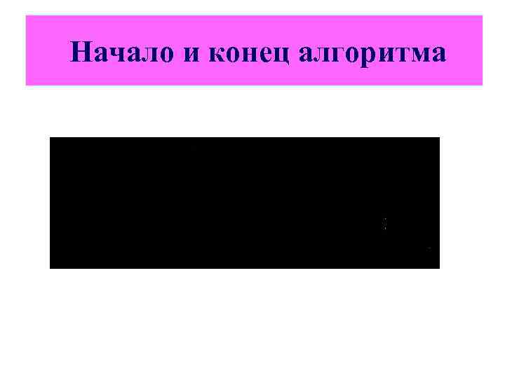 Начало и конец алгоритма 