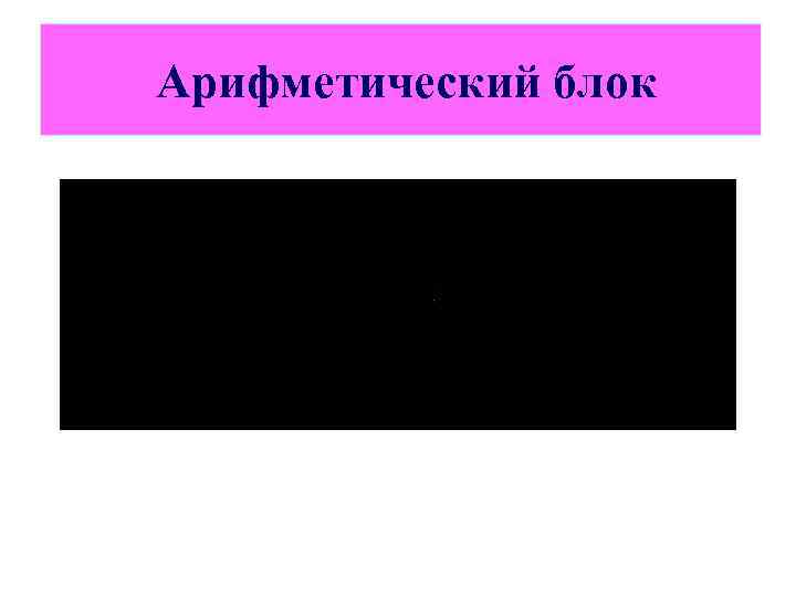 Арифметический блок 