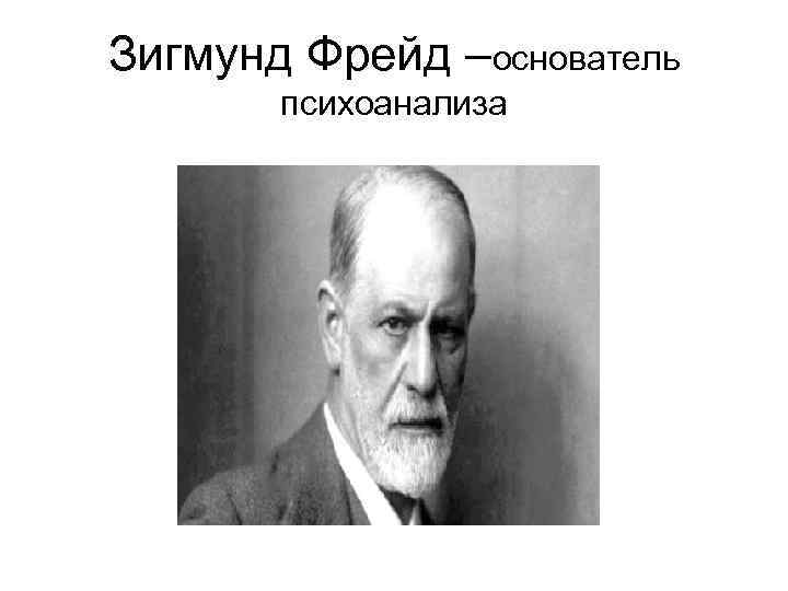 Зигмунд Фрейд –основатель психоанализа 
