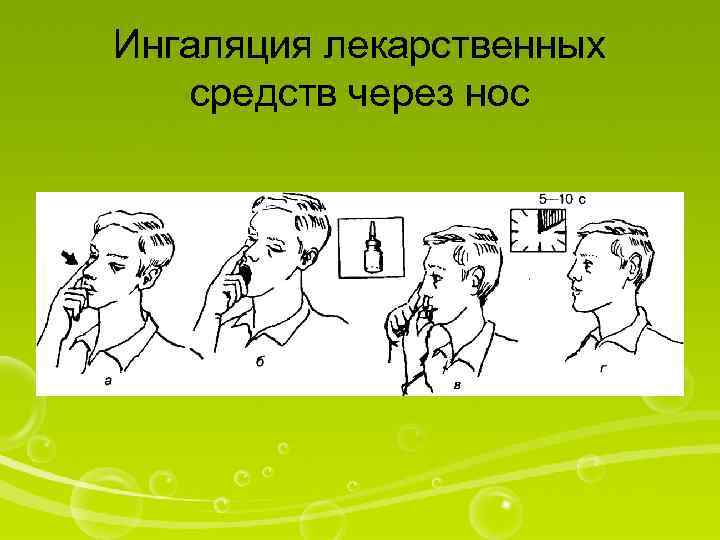 Ингаляция лекарственных средств через нос 