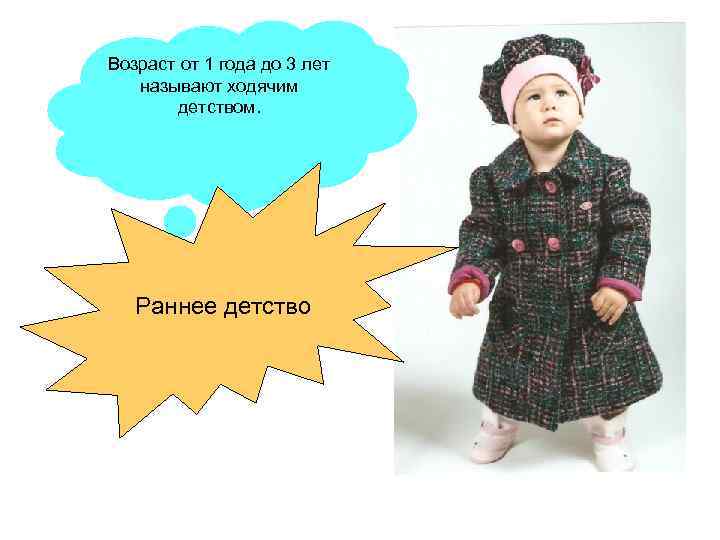 Возраст от 1 года до 3 лет называют ходячим детством. Раннее детство 