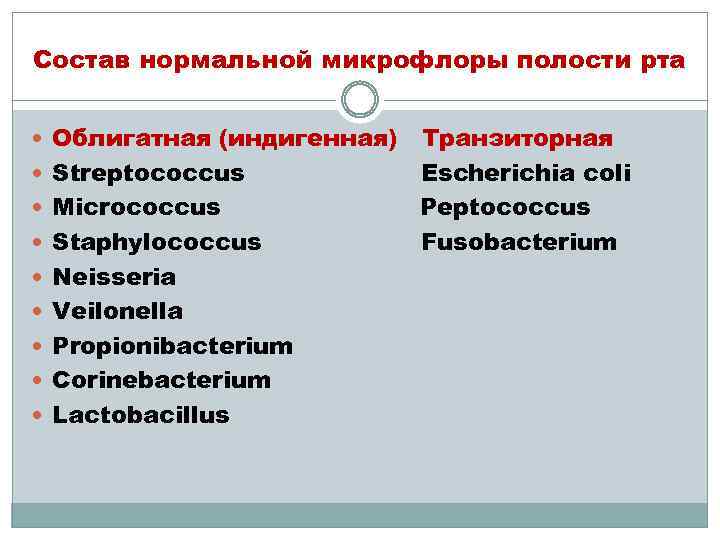 Микрофлора полости рта презентация