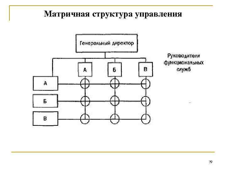 Матричная структура управления 79 