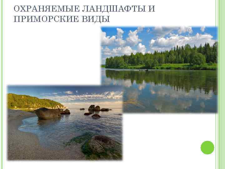 ОХРАНЯЕМЫЕ ЛАНДШАФТЫ И ПРИМОРСКИЕ ВИДЫ 