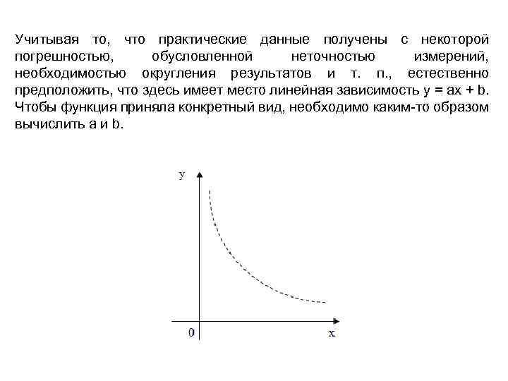 Учитывая то, что практические данные получены с некоторой погрешностью, обусловленной неточностью измерений, необходимостью округления
