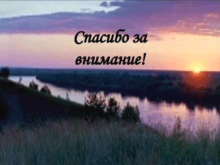 Спасибо за внимание! 