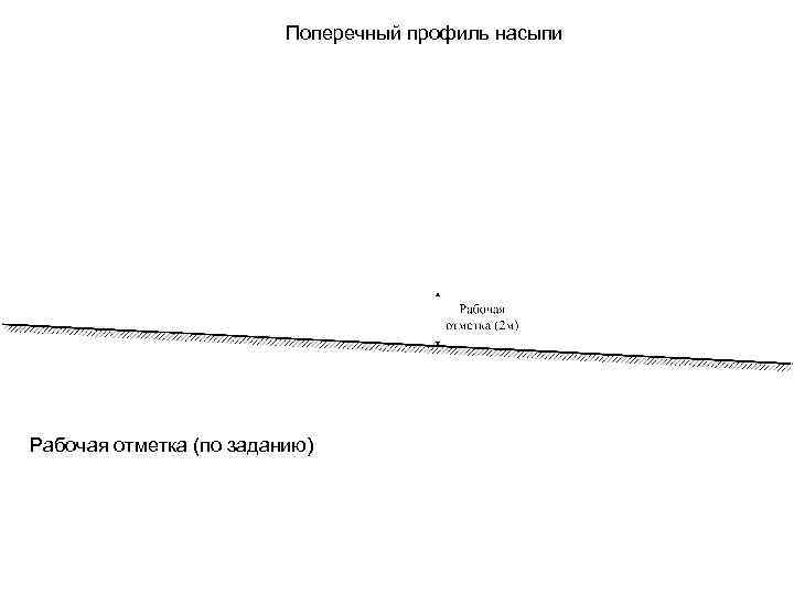 Поперечный профиль насыпи Рабочая отметка (по заданию) 