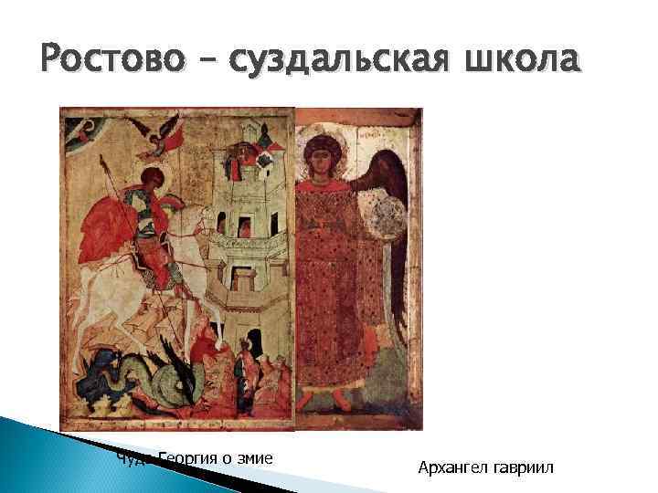 Ростово – суздальская школа Чудо Георгия о змие Архангел гавриил 