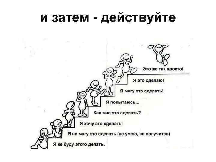 и затем - действуйте 