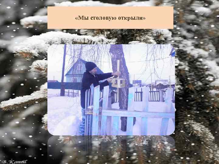  «Мы столовую открыли» 