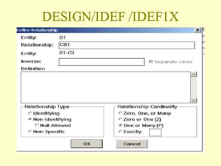 DESIGN/IDEF 1 X 