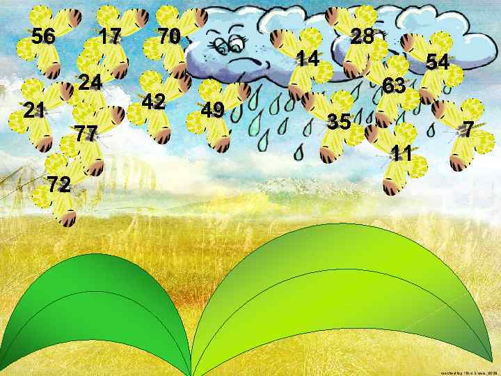 56 17 24 21 72 77 70 42 14 49 28 63 35 11