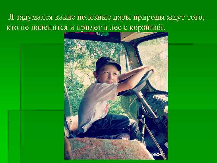 Я задумался какие полезные дары природы ждут того, кто не поленится и придет в