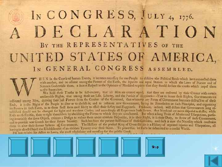 Question – ZERO – all points x 2 1776 When was The Declaration of