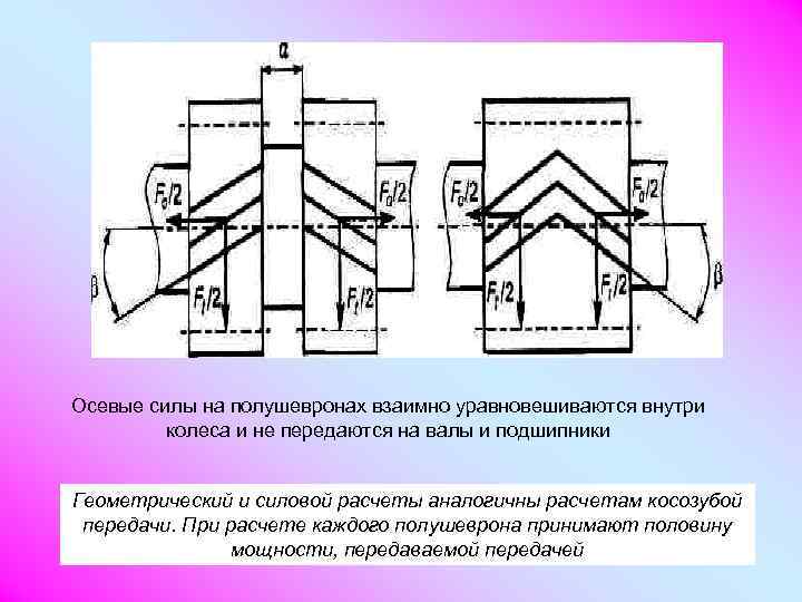 Осевые силы действующие на зубчатые колеса изображенного на рисунке редуктора воспринимают