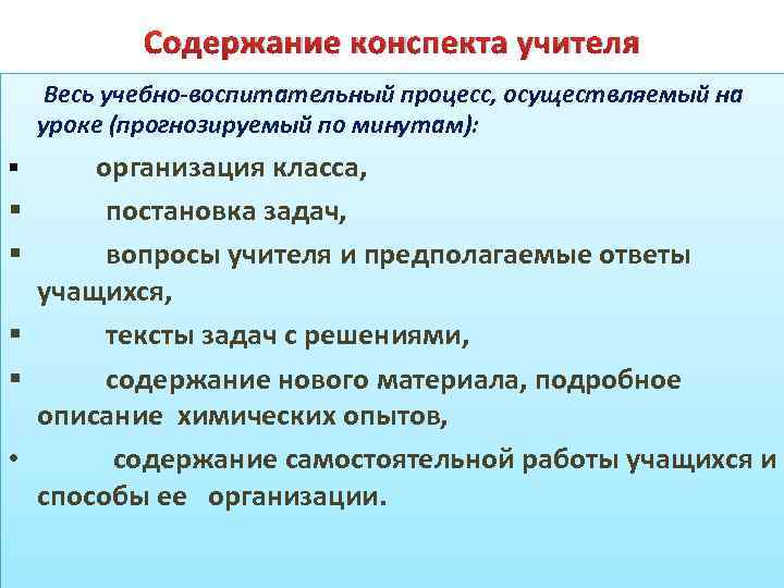 Конспект содержание