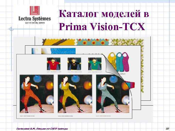 Каталог моделей в Prima Vision-TCX Евгеньева А. М. Лекции по САПР одежды 37 