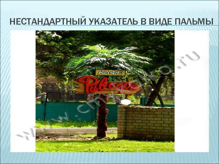 НЕСТАНДАРТНЫЙ УКАЗАТЕЛЬ В ВИДЕ ПАЛЬМЫ 