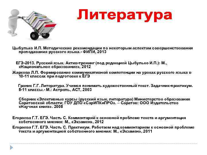 Цыбулько И. П. Методические рекомендации по некоторым аспектам совершенствования преподавания русского языка. -
