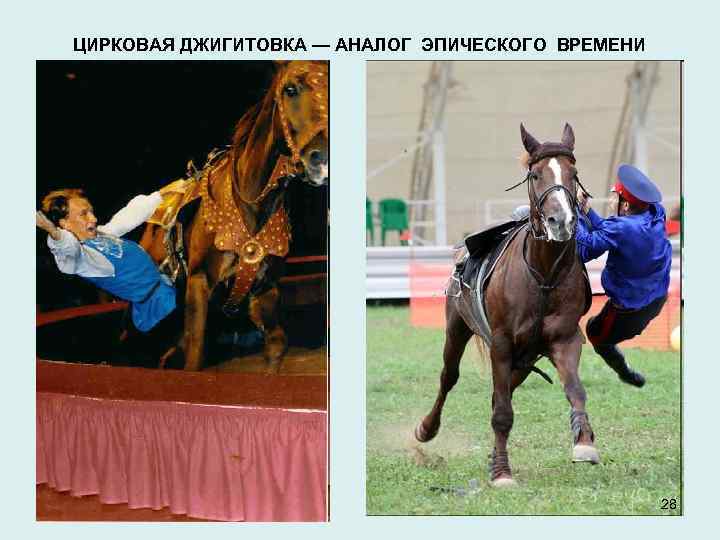 ЦИРКОВАЯ ДЖИГИТОВКА — АНАЛОГ ЭПИЧЕСКОГО ВРЕМЕНИ 28 