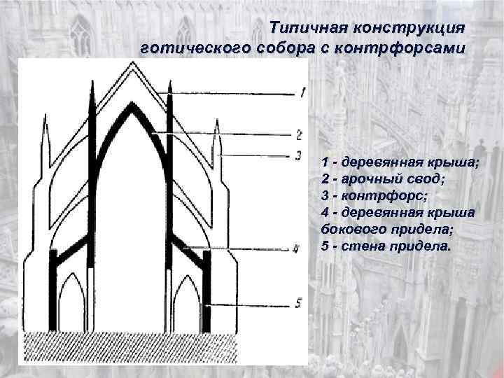 Схема готического храма в разрезе история 6 класс