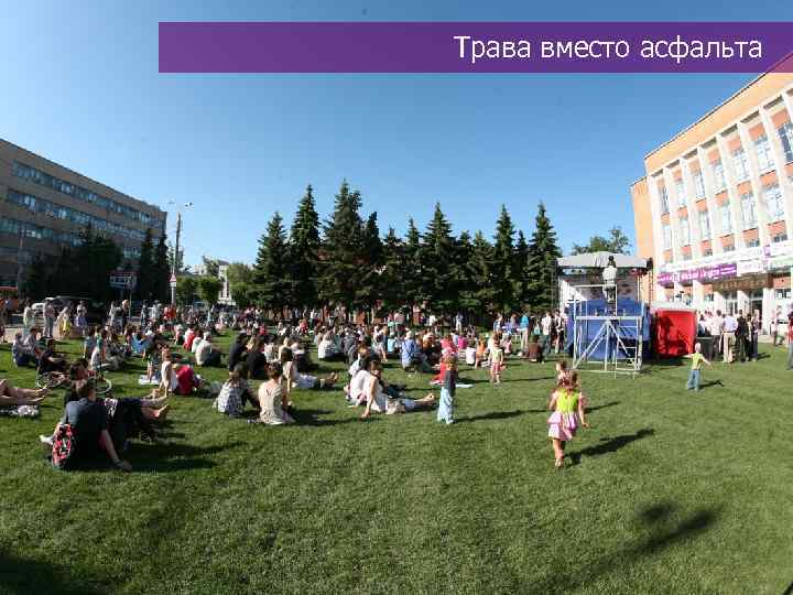 Трава вместо асфальта 