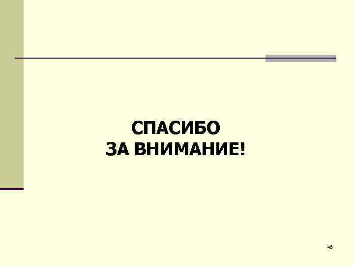СПАСИБО ЗА ВНИМАНИЕ! 48 