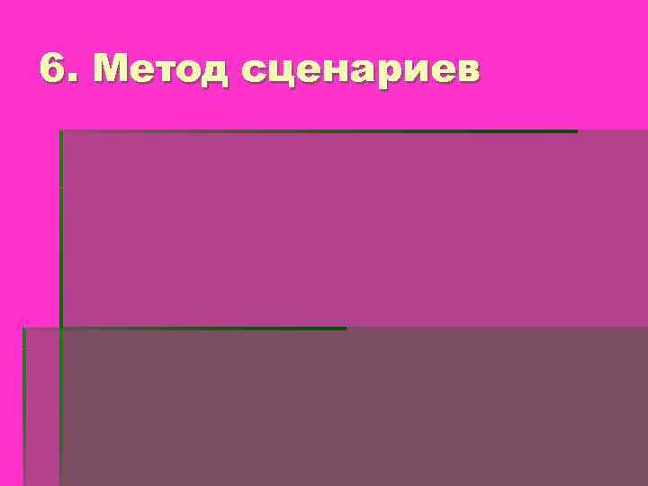 6. Метод сценариев 