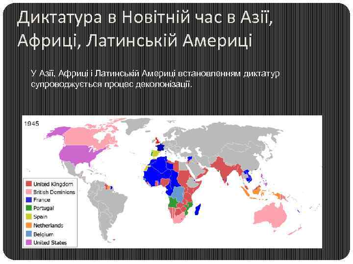 Диктатура в Новітній час в Азії, Африці, Латинській Америці У Азії, Африці і Латинській