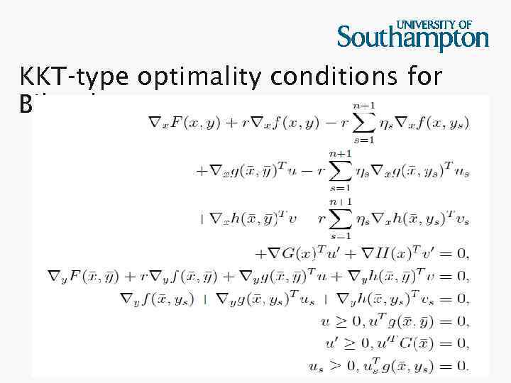 KKT-type optimality conditions for Bilevel 