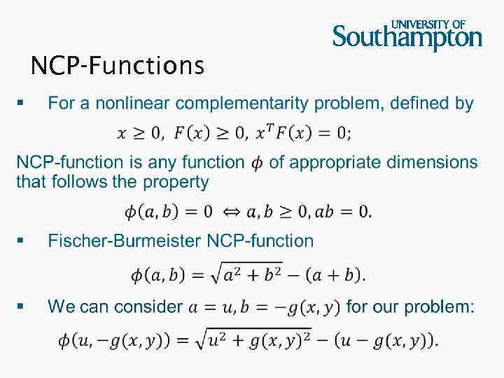 NCP-Functions 