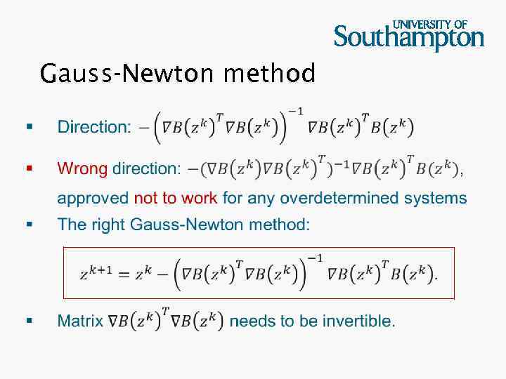 Gauss-Newton method 