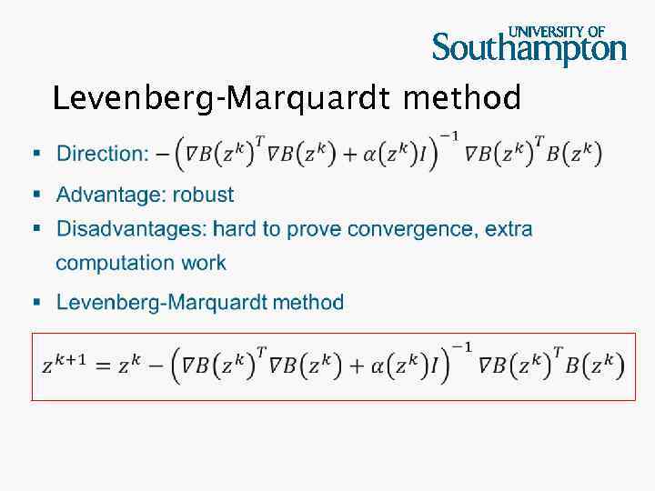 Levenberg-Marquardt method 